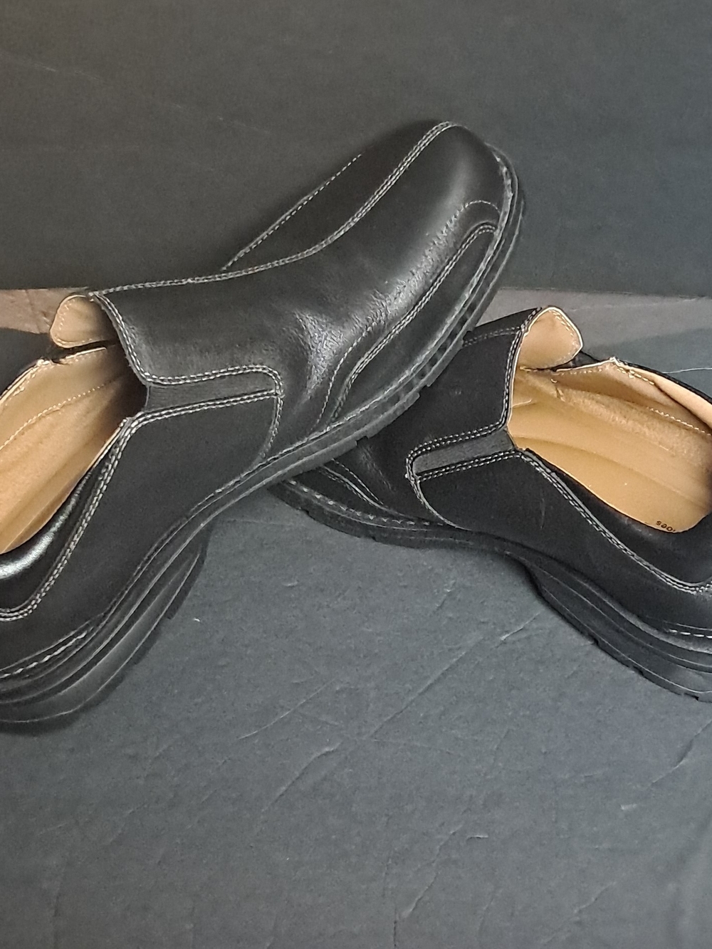 Dockers Black Slip-On Leather Loafers